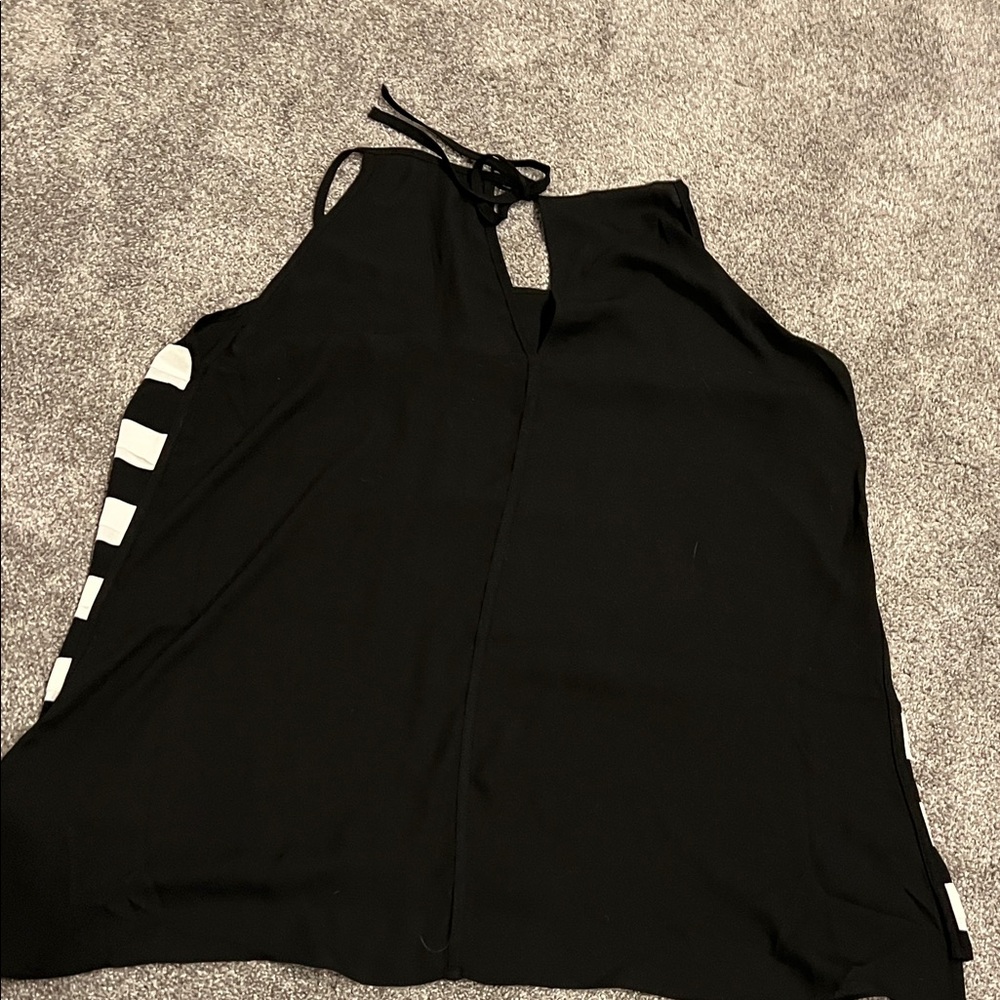 City Chic Black and White Striped Blouse - Picture 10 of 11